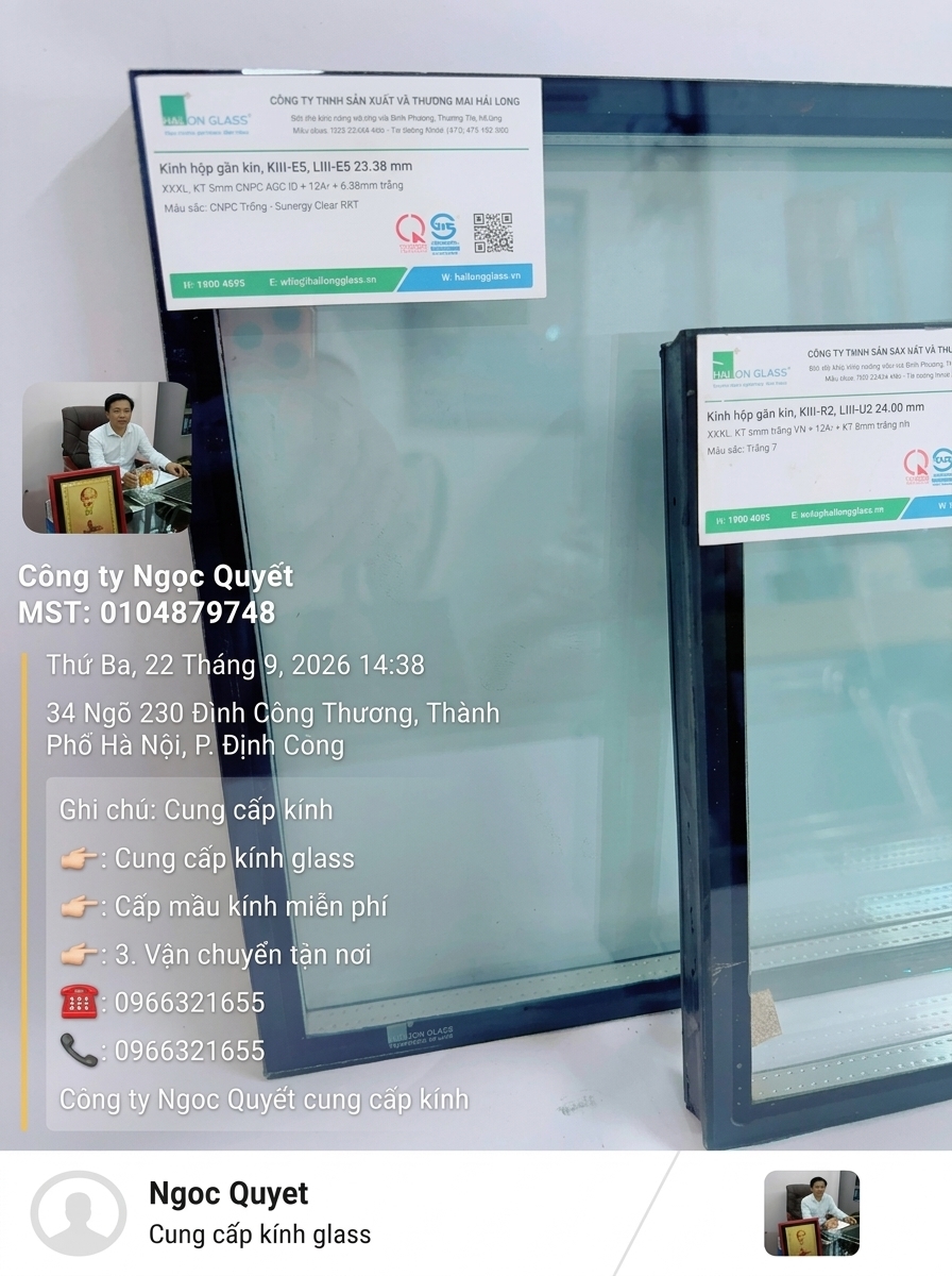 Kính hộp 5+9+5 trắng